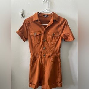 Used Blāshe Denim Orange One-Piece